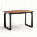 Wooden dining table with metal legs 120 x 60 x 75cm for modern interiors