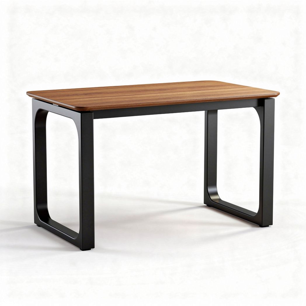 Wooden dining table with metal legs 120 x 60 x 75cm for modern interiors