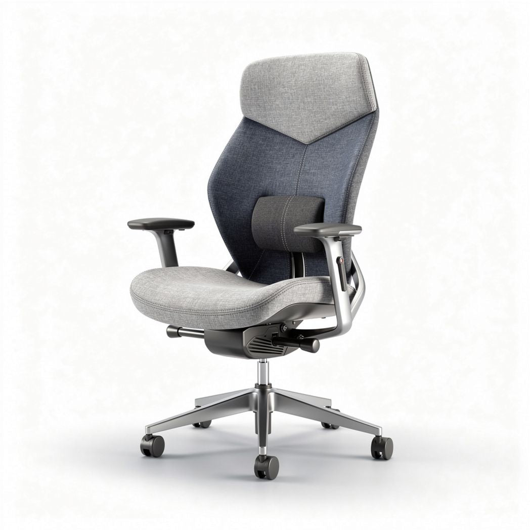 Mesh ergonomic office chair with adjustable height and lumbar support 50 x 60 x 100cm