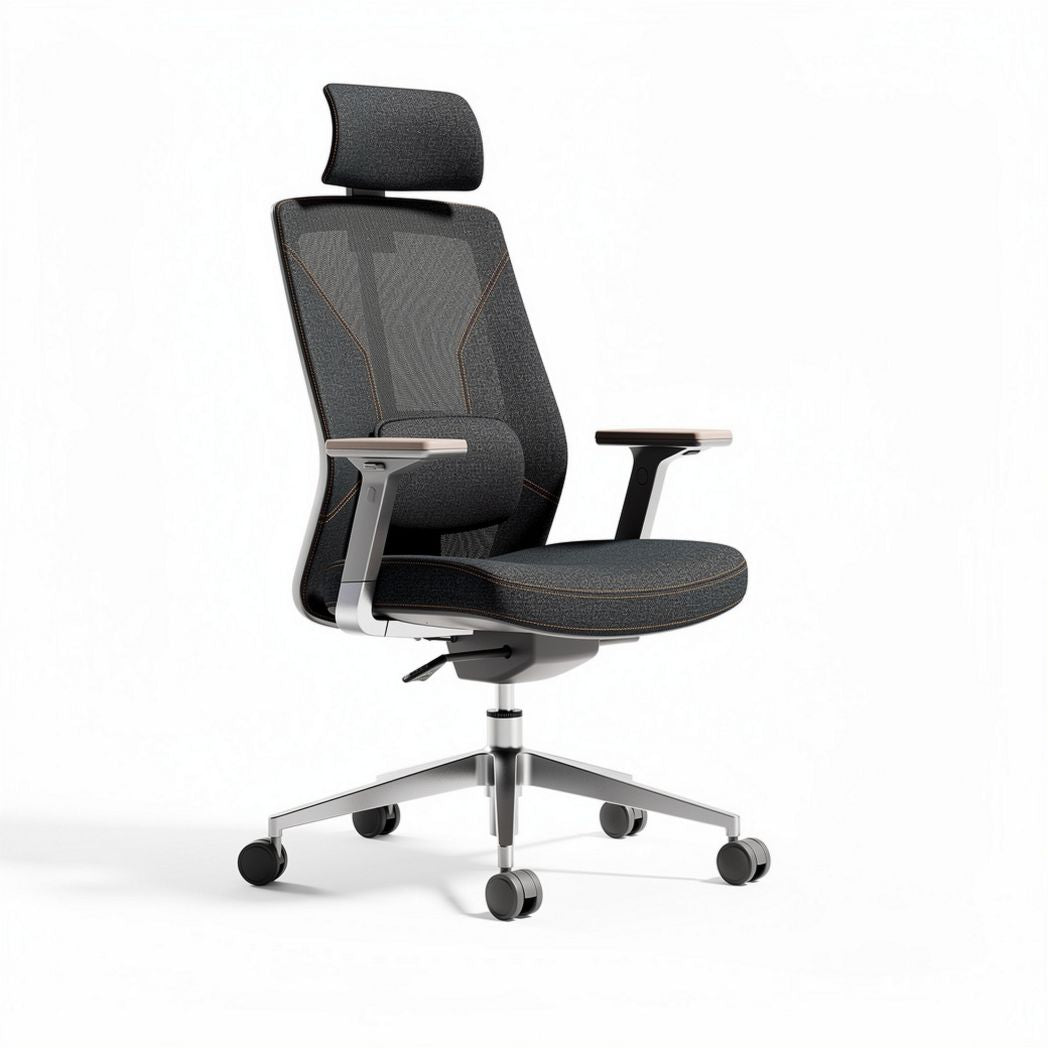 Mesh ergonomic office chair with adjustable headrest and armrests 60 x 60 x 120cm