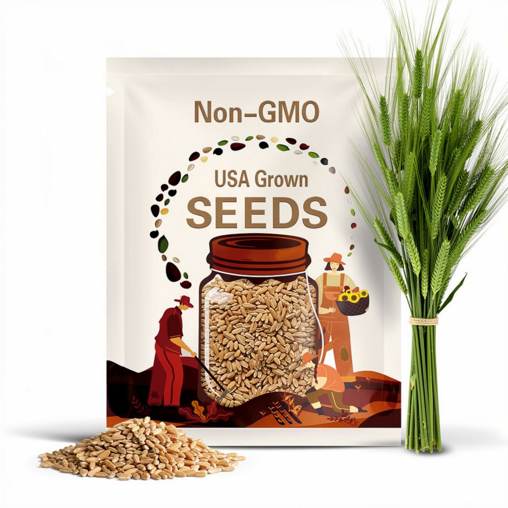 Kamut Seeds - Organic, Heirloom, Open Pollinated, Non GMO - Grow Indoors, Outdoors, In Pots, Grow Beds, Soil, Hydroponics & Aquaponics