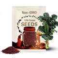 Red Russian Kale Seeds - Organic, Heirloom, Open Pollinated, Non GMO - Grow Indoors, Outdoors, In Pots, Grow Beds, Hydroponics & Aquaponics