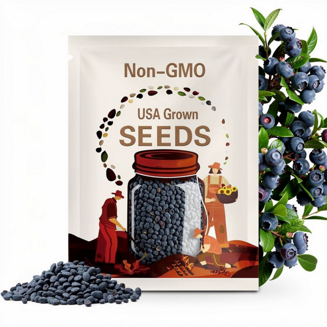 200+ Seeds | Patriot Blueberry – Sweet & Hardy Blueberry Bush Seeds – Cold Hardy – Large Berries – Easy Grow – Delicious Summer Harvest