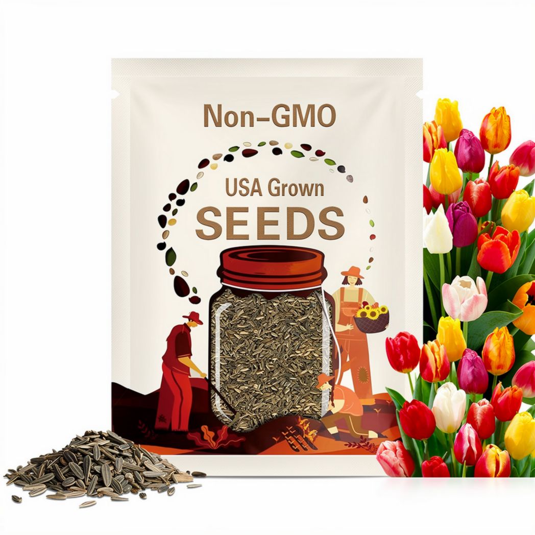 5 Seeds Darwinn Tulip, Colorful Tulip Seeds Easy to Grow Spring Blooming Flower for Garden Pots Borders Elegant Bulbs for Vibrant Outdoor