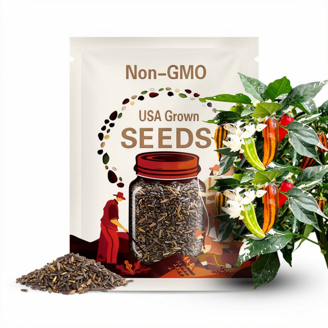 Fish Pepper Seeds | Heirloom - Non-GMO | Capsicum Annuum | Vegetable Seeds | Seed Store | 1286