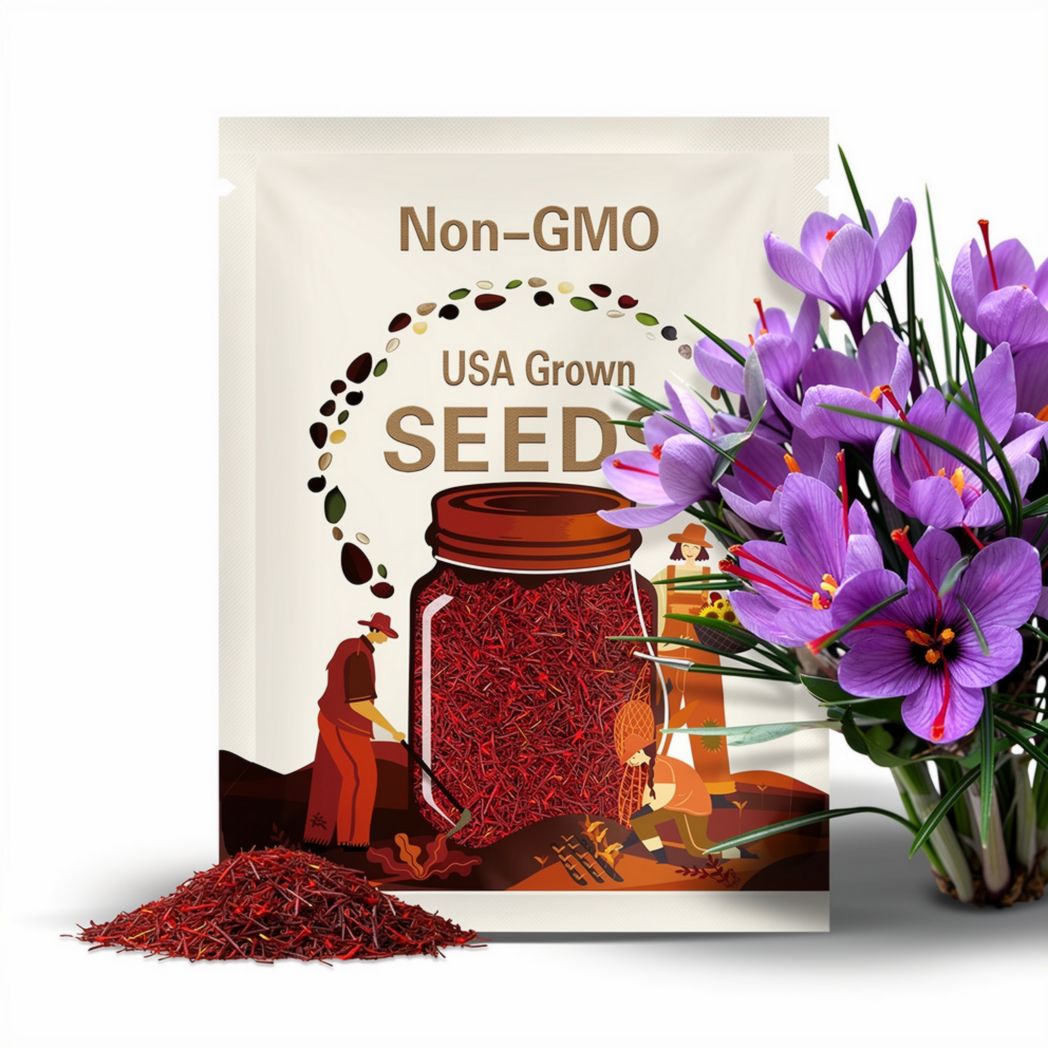 Saffron Spice Seeds 25+ Pack | Grade A Rare Fresh Harvest | USA Live Plant